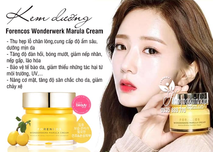 Kem dưỡng Forencos Wonderwerk Marula Cream màu vàng 7