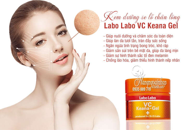 Kem dưỡng Labo Labo VC Keana Gel 90g se lỗ chân lông 6