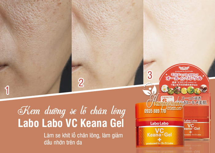 Kem dưỡng Labo Labo VC Keana Gel 90g se lỗ chân lông 4