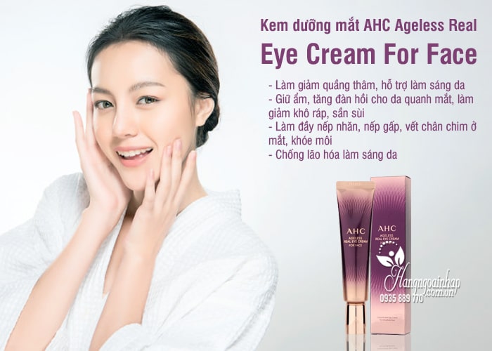 Kem dưỡng mắt AHC Ageless Real Eye Cream For Face 12ml 3