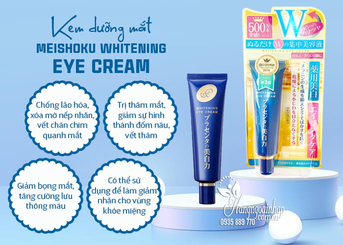Kem dưỡng mắt Meishoku Whitening Eye Cream 30g của Nhật Bản 38