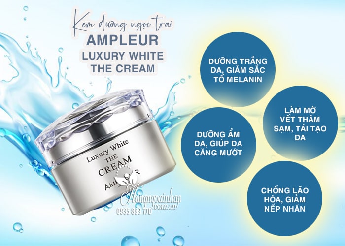 Kem dưỡng ngọc trai Ampleur Luxury White The Cream 50g 9