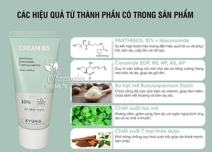 Kem dưỡng phục hồi da Cream B5 Kyung Lab 50ml Hàn Quốc 78