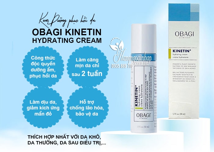 Kem dưỡng Obagi Kinetin+ Hydrating Cream 50ml chính hãng 7