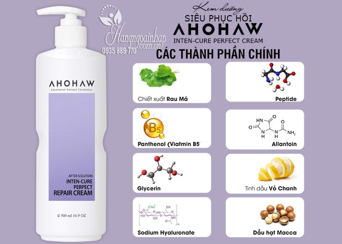 Kem dưỡng siêu phục hồi Ahohaw Inten-Cure Perfect Cream 4