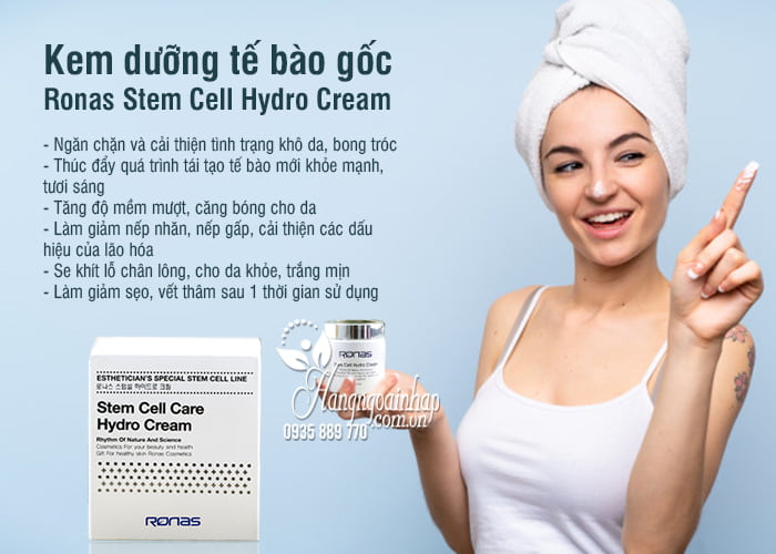 Kem dưỡng tế bào gốc Ronas Stem Cell Hydro Cream 100ml 3