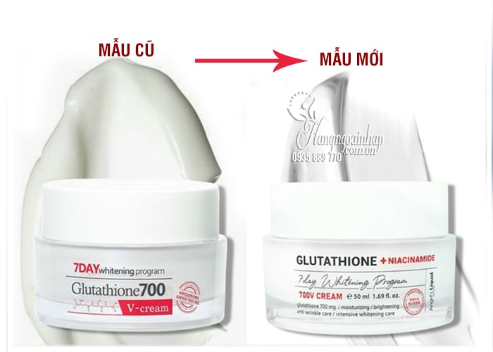 Kem dưỡng trắng 7day Whitening Program Glutathione 700 Cream 3