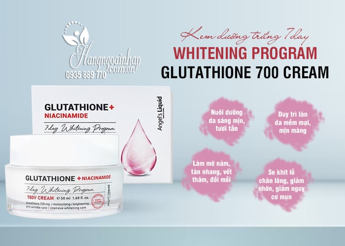 Kem dưỡng trắng 7day Whitening Program Glutathione 700 Cream 554