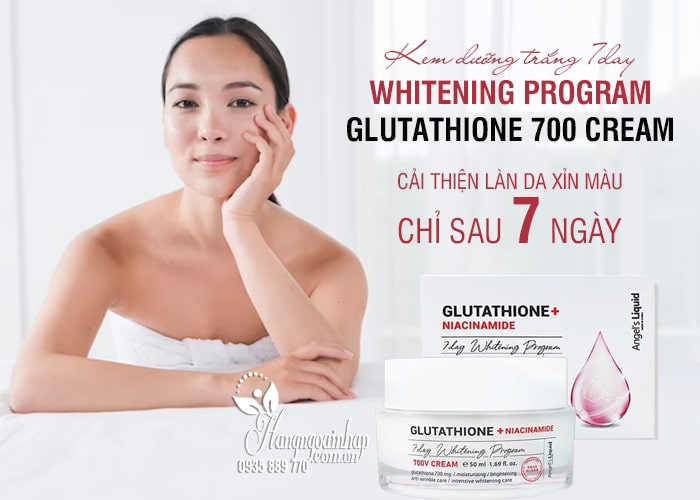Kem dưỡng trắng 7day Whitening Program Glutathione 700 Cream 00
