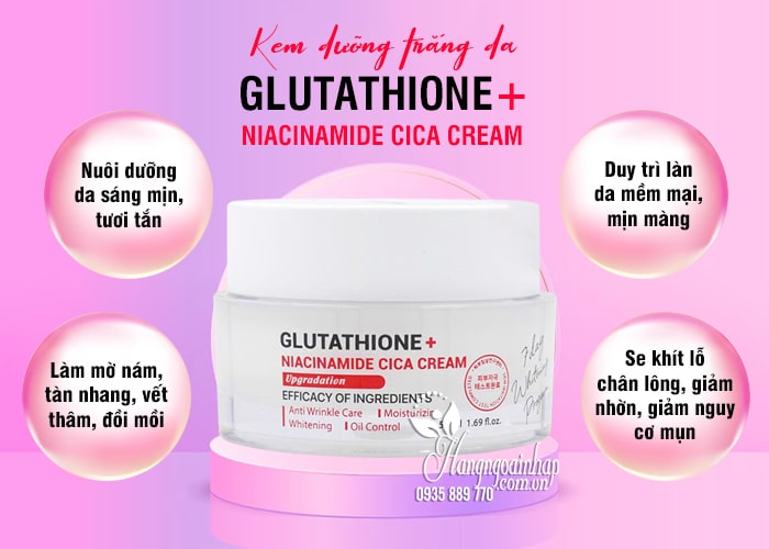 Kem dưỡng trắng da Glutathione Niacinamide Cica Cream 50ml 88