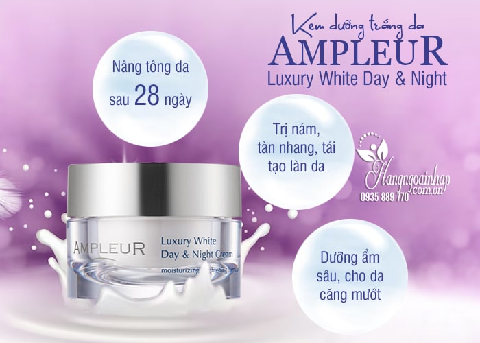 Kem dưỡng trắng da Ampleur Luxury White Day & Night 6