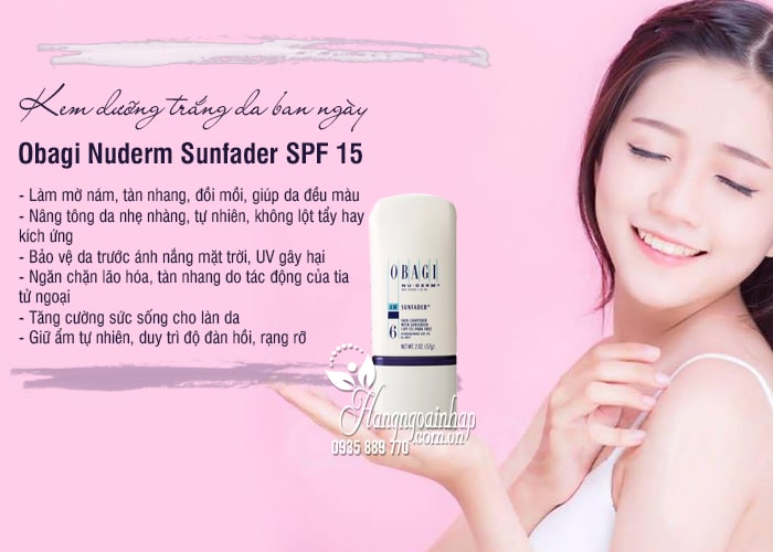 Kem dưỡng trắng da ban ngày Obagi Nuderm Sunfader SPF 15 9