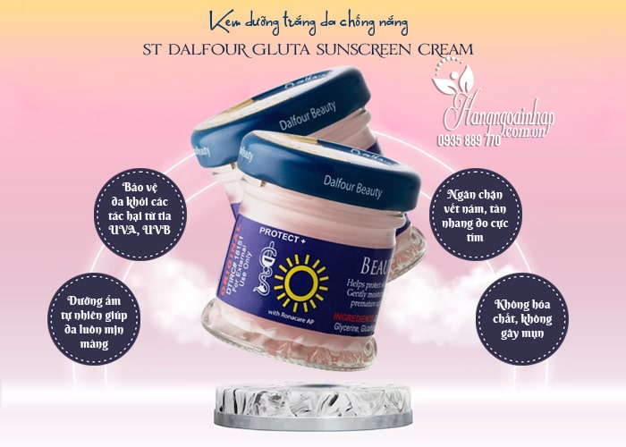 Kem dưỡng trắng da chống nắng ST Dalfour Gluta Sunscreen Cream 88