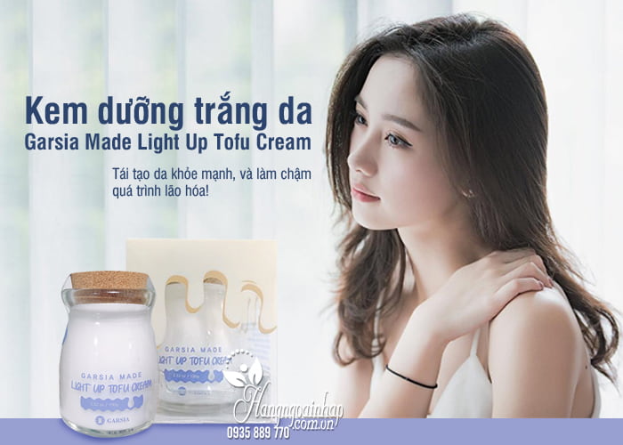 Kem dưỡng trắng da Garsia Made Light Up Tofu Cream 80g 4