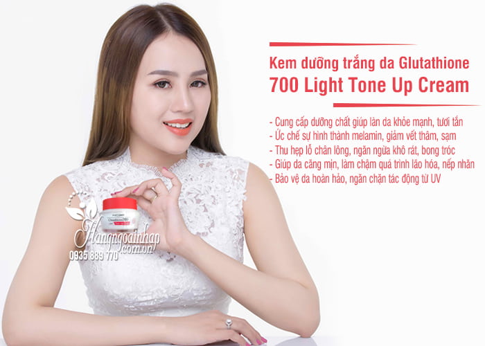 Kem dưỡng trắng da Glutathione 700 Light Tone Up Cream 6