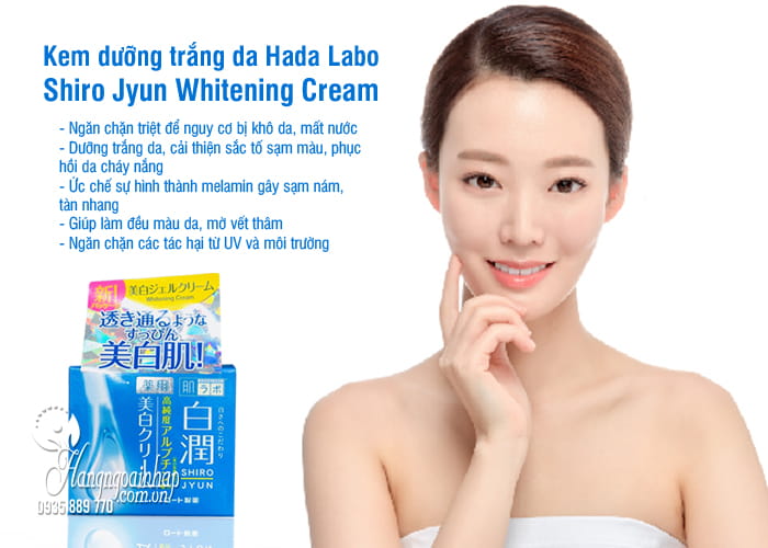 Kem dưỡng trắng da Hada Labo Shiro Jyun Whitening Cream 2