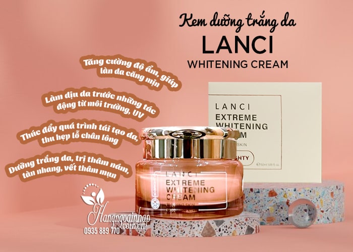 Kem dưỡng trắng da Lanci Whitening Cream 50ml Hàn Quốc 9