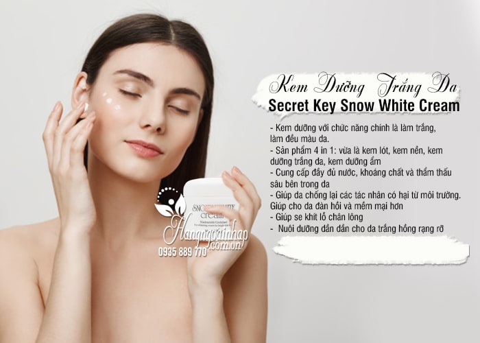 Kem Dưỡng Trắng Da Secret Key Snow White Cream 7