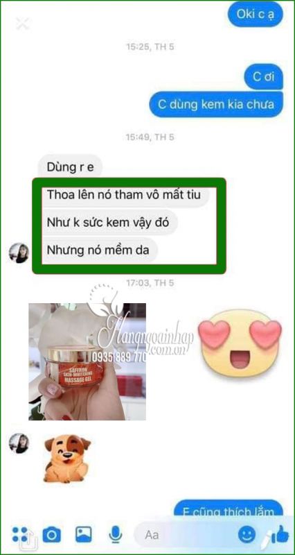 Kem dưỡng trắng da Saffron Skin Whitening Massage Gel 50mg 8