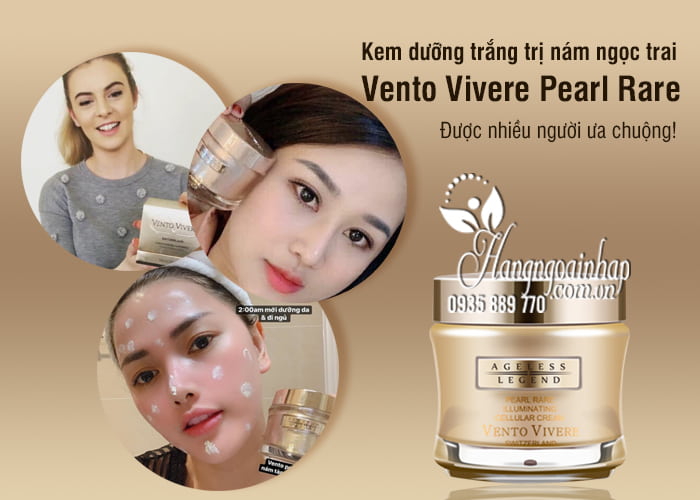 Kem dưỡng trắng trị nám ngọc trai Vento Vivere Pearl Rare  6