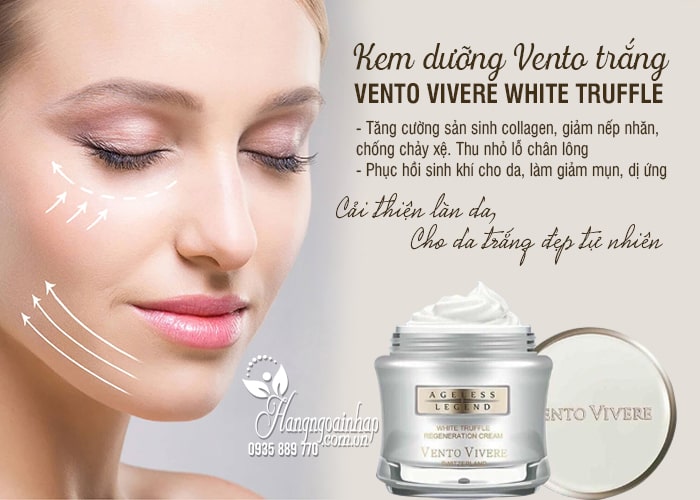 Kem dưỡng Vento trắng Vento Vivere White Truffle Thụy Sĩ 9