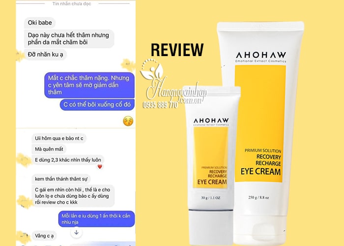 Kem mắt Ahohaw Recovery Recharge Eye Cream Hàn Quốc 9