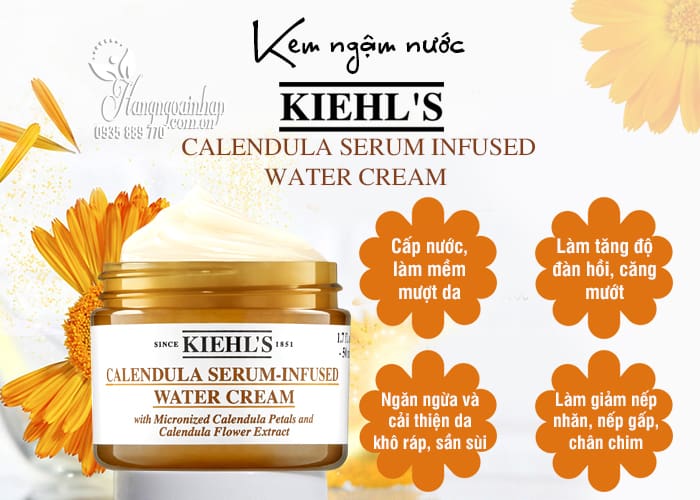 Kem dưỡng hoa cúc Kiehl’s Calendula Serum Infused Water Cream  7