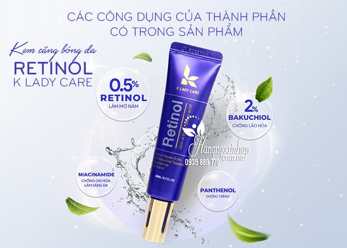 Kem Retinol K Lady Care căng bóng da của Hàn Quốc 30ml 4