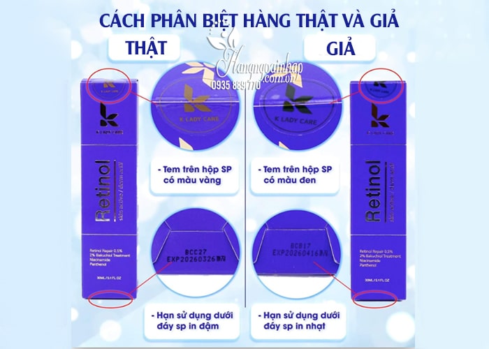 Kem Retinol K Lady Care căng bóng da của Hàn Quốc 30ml 1