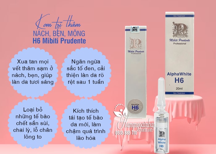 Kem trị thâm Nuwhite H6 Mibiti Prudente Professional, giá tốt 22