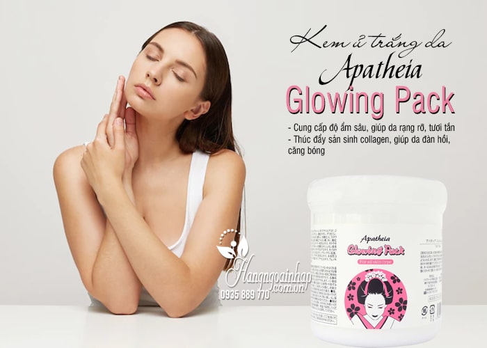 Kem ủ trắng da Apatheia Glowing Pack 500g của Nhật Bản  7