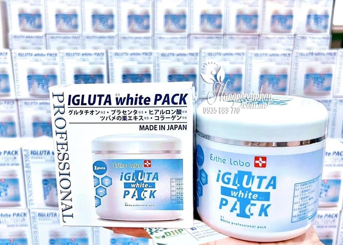 Kem ủ trắng da Igluta White Pack 500g của Nhật Bản 0
