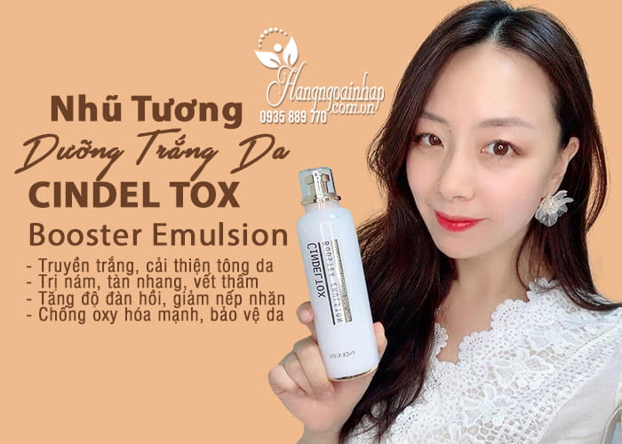 Nhũ tương dưỡng trắng da Cindel Tox Booster Emulsion 120ml 6