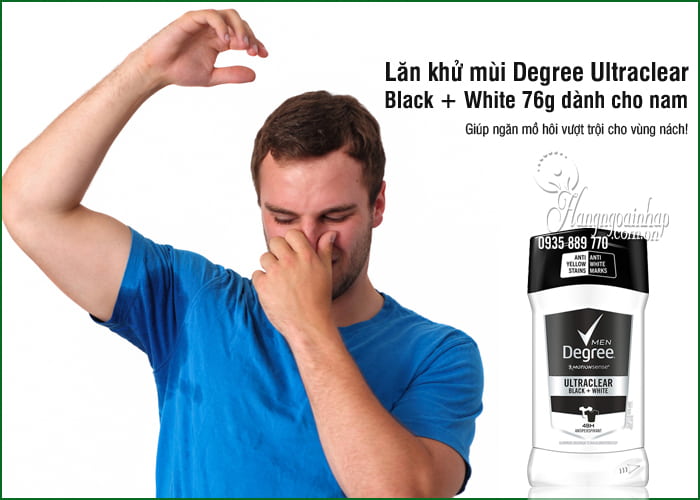 Lăn khử mùi Degree Ultraclear Black + White 76g dành cho nam 8