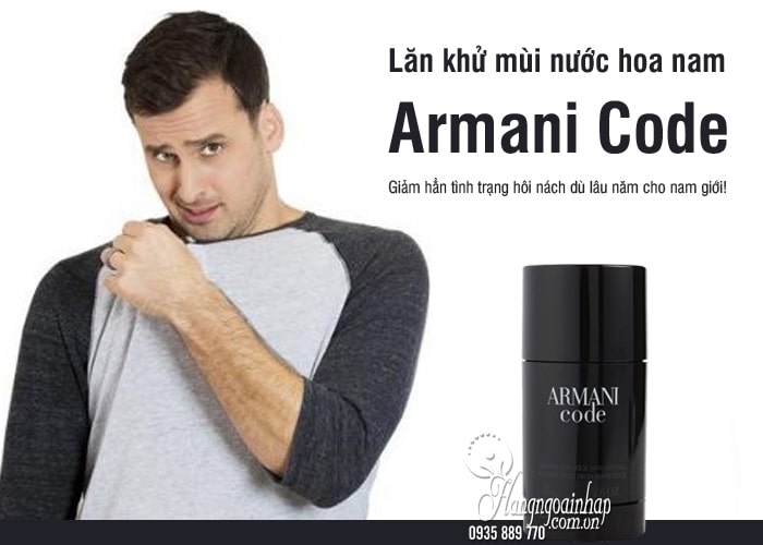 Lăn khử mùi nước hoa nam Armani Code 75g của Pháp 1