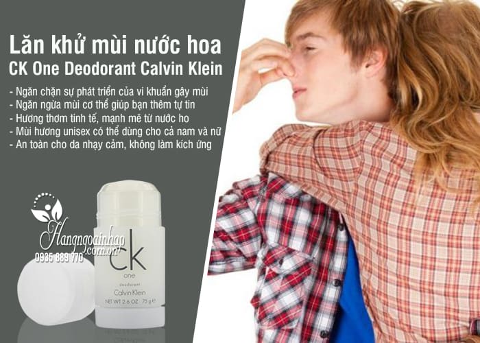 Lăn khử mùi nước hoa CK One Deodorant Calvin Klein 75g 5