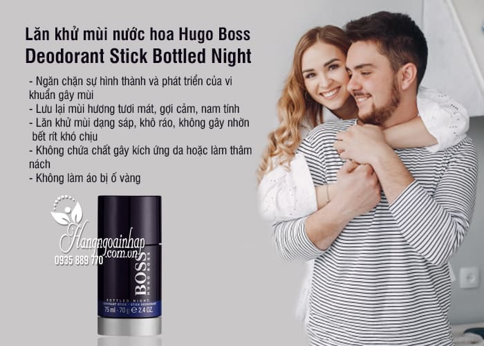 Lăn khử mùi nước hoa Hugo Boss Deodorant Stick Bottled Night 3