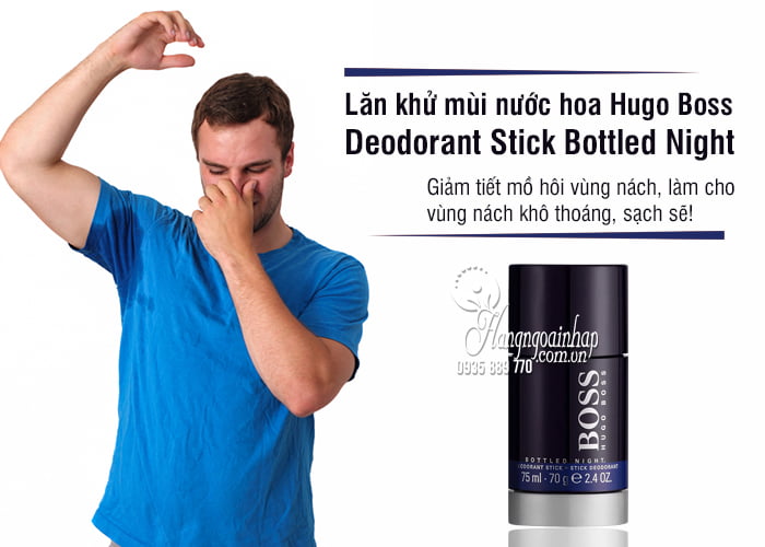 Lăn khử mùi nước hoa Hugo Boss Deodorant Stick Bottled Night 1