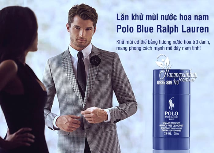 Lăn khử mùi nước hoa nam Polo Blue Ralph Lauren 75g của Mỹ 6