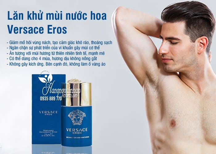 Lăn khử mùi nước hoa Versace Eros 75ml dành cho nam 67