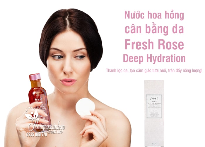 Nước hoa hồng cân bằng da Fresh Rose Deep Hydration của Mỹ  1