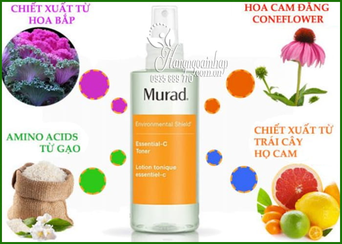 Nước cân bằng da Murad Essential-C Toner 180ml giúp da khỏe 1