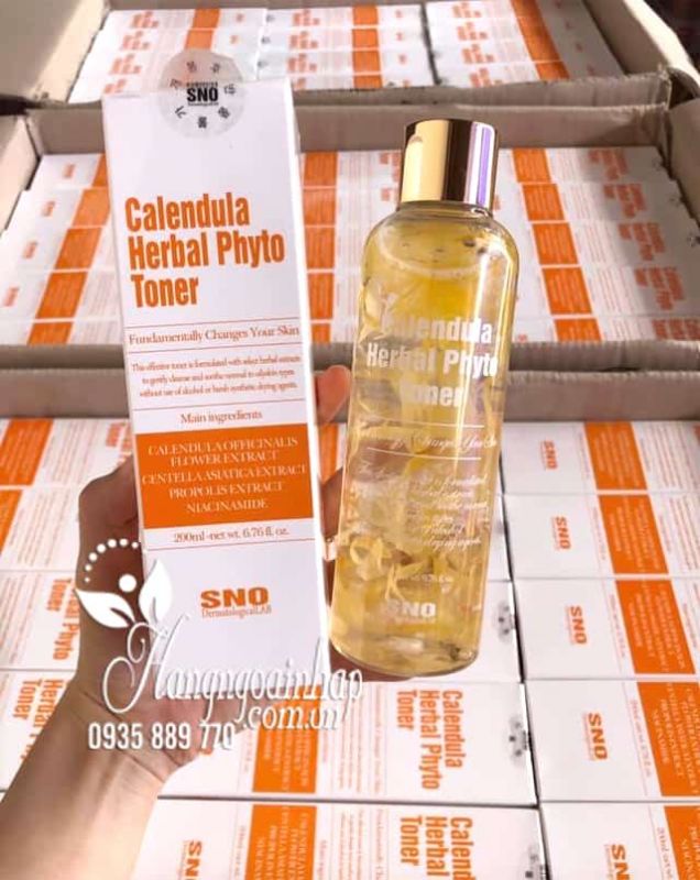 Nước hoa cúc SNO Calendula Herbal Phyto Toner cánh hoa tươi 1