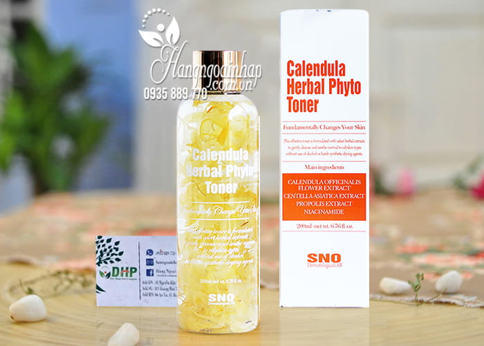 Nước hoa cúc SNO Calendula Herbal Phyto Toner cánh hoa tươi 5