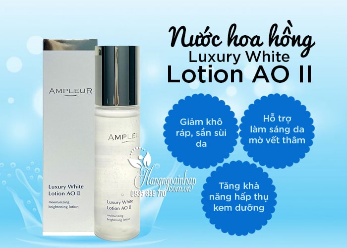 Nước hoa hồng Ampleur Luxury White Lotion AO II Nhật Bản 4