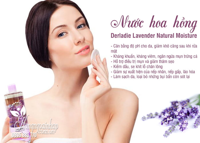 Nước hoa hồng Derladie Lavender Natural Moisture 500ml Hàn Quốc 2