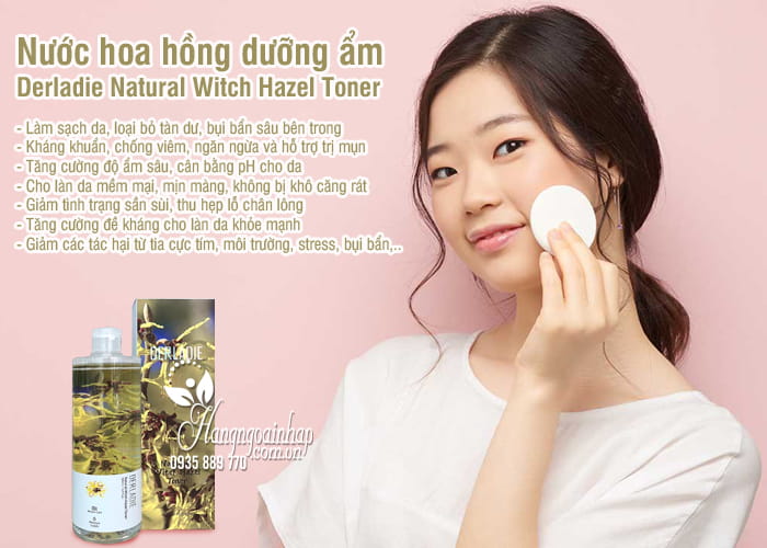 Nước hoa hồng dưỡng ẩm Derladie Natural Witch Hazel Toner 5