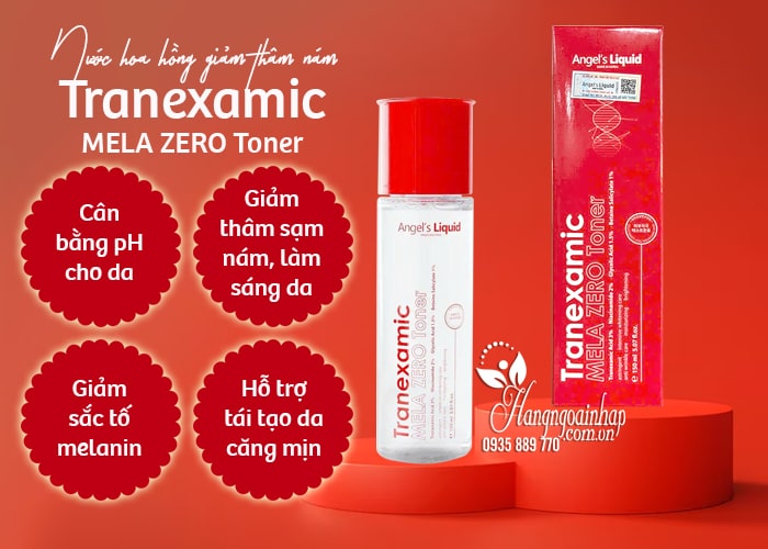 Nước hoa hồng giảm thâm nám Tranexamic Mela Zero Toner 150ml 45