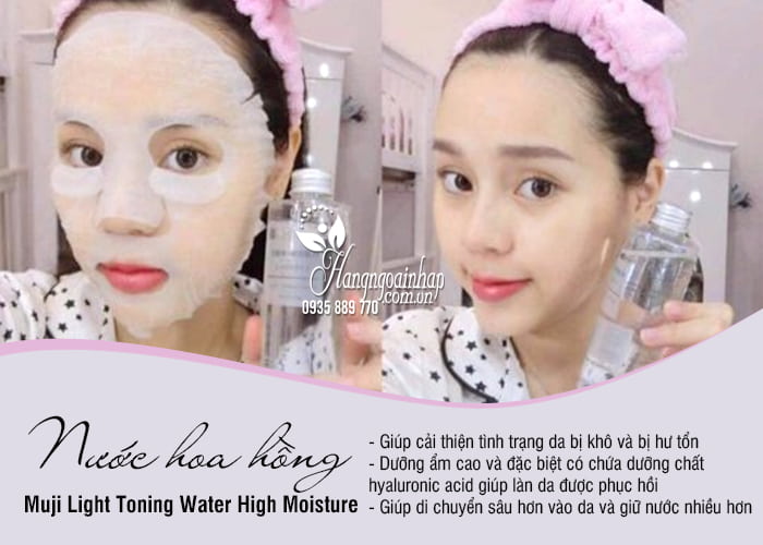 Nước hoa hồng Muji Light Toning Water High Moisture 200ml của Nhật Bản 0