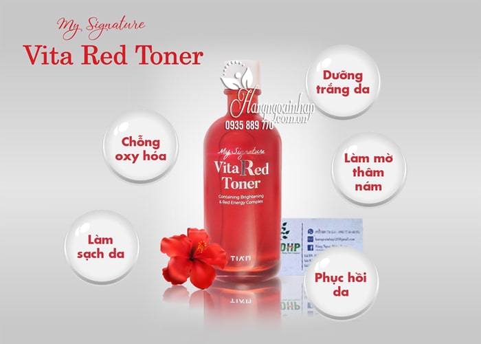 Nước hoa hồng My Signature Vita Red Toner Hàn Quốc, chai 130ml 3